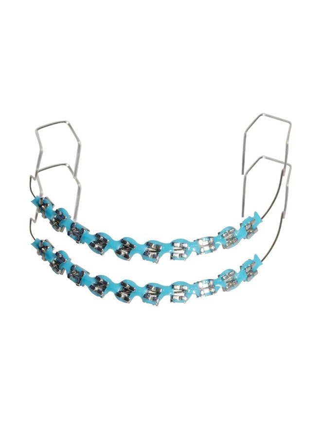 Realfrog Temporary Tooth Decoration with Metal Wires，Metal Bracket and Orthodontic Ligature Ties，Props for Dental Students to Practice  - Image 2