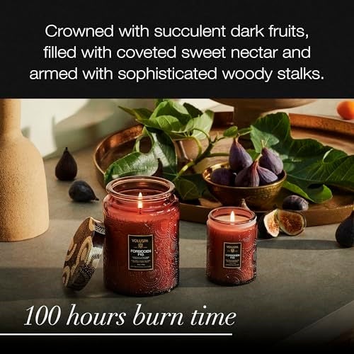 Voluspa Forbidden Fig, Large Candle Jar, 18 oz, 100 Hour Burn Time, Coconut Wax for Clean Burning, Handcrafted in the USA - Image 5
