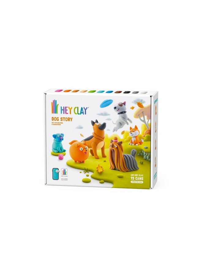 Hey Clay Dog Story Air-Dry Clay Sculpting Playset - Image 1