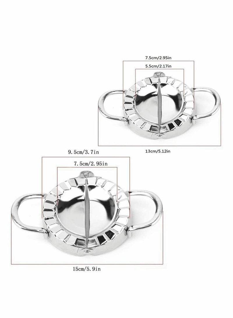 KASTWAVE صانع الزلابية، مجموعة قطع الرافيولي من ٢ ملاقط ستانلس ستيل، صانع الرافيولي، قالب صانع الزلابية، مجموعة صانع الزلابية، قوالب الزلابية (صغير + كبير) - Image 2