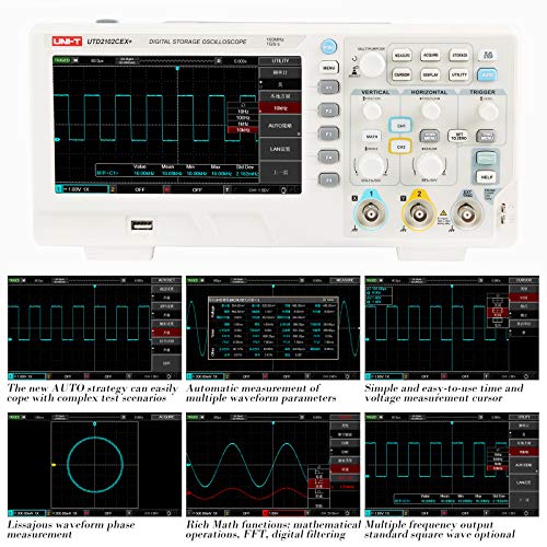 UNI-T UTD2102CEX+ High-Precision 100MHz Desktop Digital Storage Oscilloscope for Laboratory and Electronic Repair Waveform Tester - Image 3