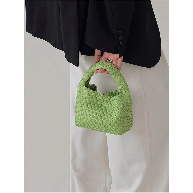 Hand-Woven Bags for Women, Small Bags, Versatile Mini Handbags, Mini Shoulder Crossbody Bucket Bags - Image 2