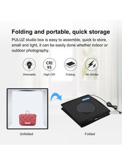 PULUZ 9.8 inch Foldable Portable Photography Light Box,Lighting Studio Shooting Tent Box with 12 Colors Backdrops  - Image 4