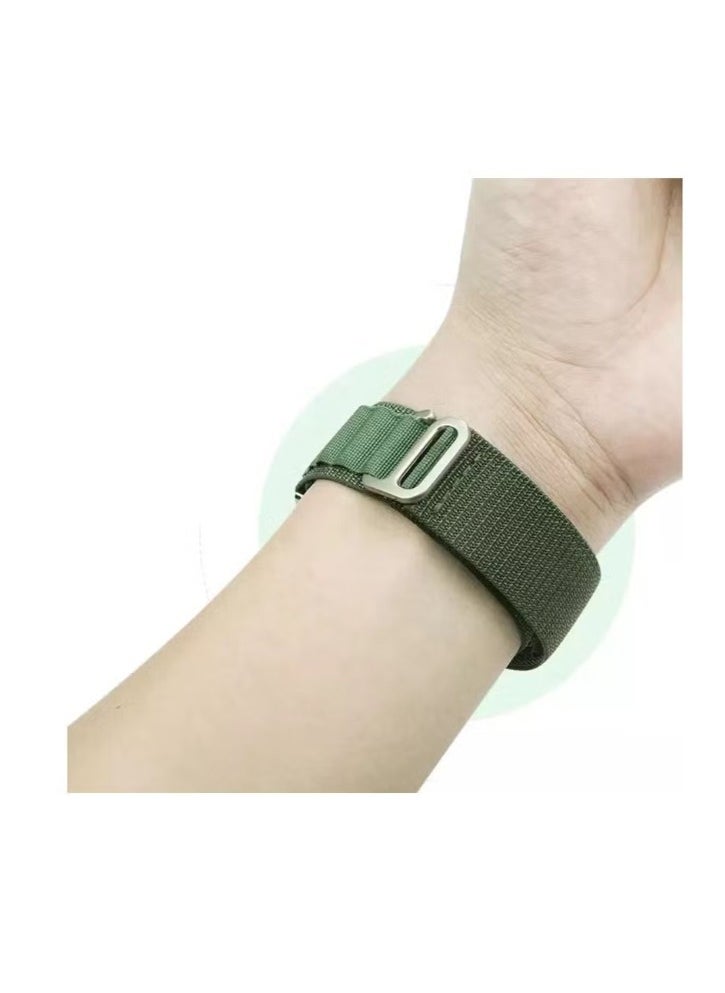 ACLIX - Alpine Loop Sport Nylon Watch Band Strap for Apple Watch Ultra 49mm/45mm/44mm/42mm Alpine Loop Green - Image 1