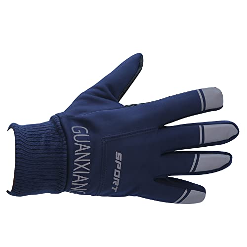 ZaySoo Full Finger Cycling Gloves for Men and Women - Touchscreen Enabled - BlueWhite - Image 3