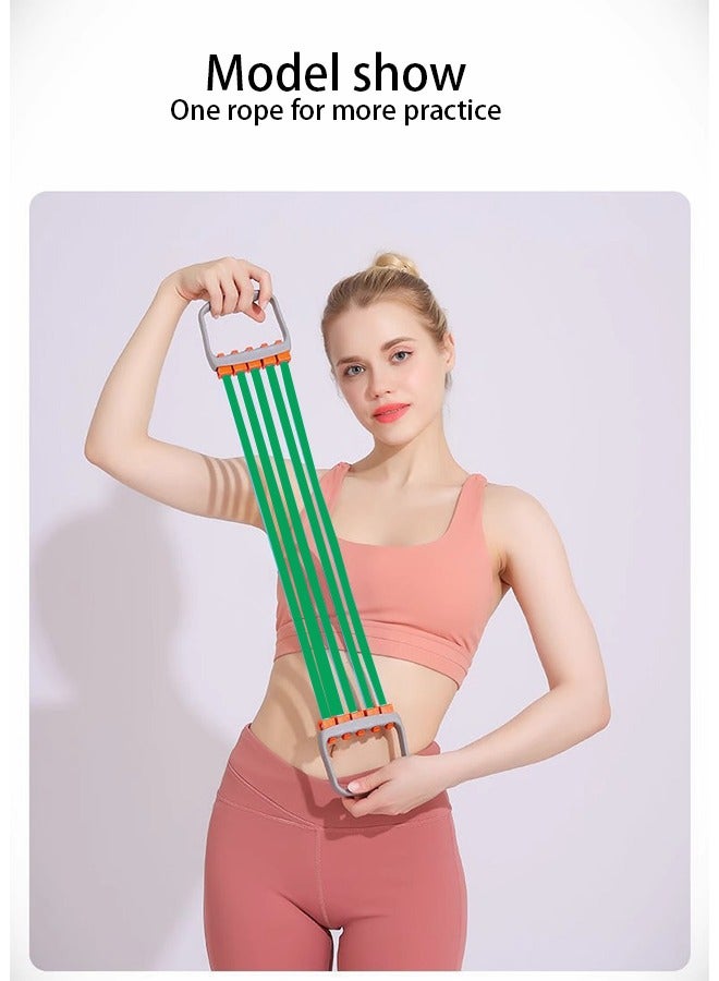 HaveDream Puller, Multifunctional Home Training Weight Loss Pull Rope Fitness Equipment, Adjustable Resistance - Green - Image 3