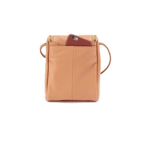 HOBO Fern Leather Crossbody Purse with Adjustable Strap, Exterior Slip Pocket, Double Zip Closure - Perfect for Travel, Sandstorm - Image 5
