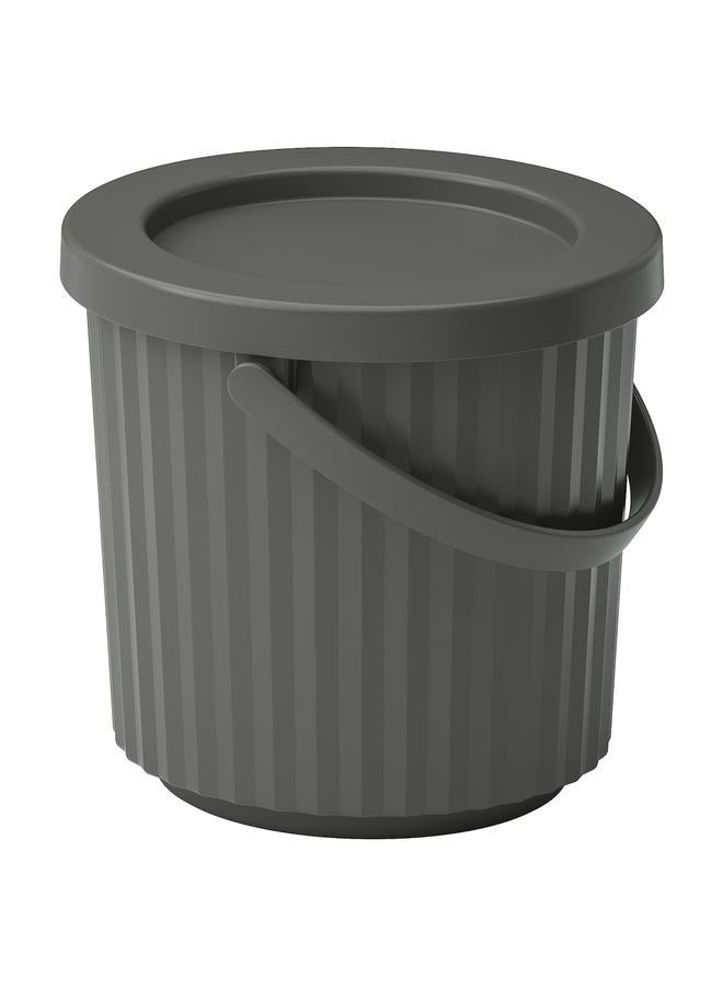 erorex Bin with lid, dark grey, 8 l - Image 1