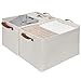 StorageWorks Metal Storage Baskets For Shelves With Frame, Rectangle Storage Bins, Natural, Jumbo, 2-Pack - Image 2