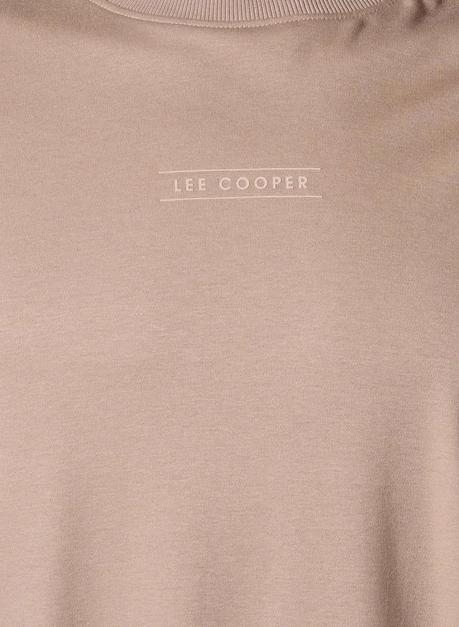لي كوبر Lee Cooper Men Regular Fit Crew Neck Short Sleeve Logo Print T-shirt