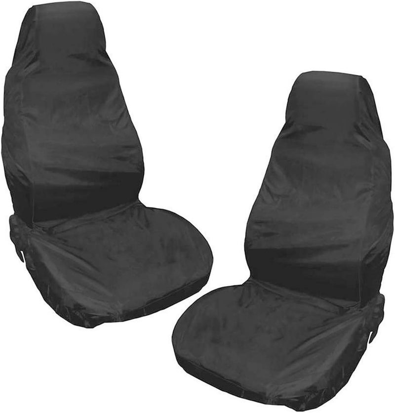 CICMOD Heavy Duty Universal Waterproof Car Seat Covers - 2PCS Black - Image 5