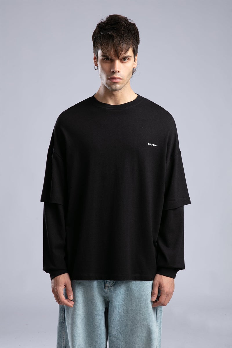 كاتش سويت شيرت بسيط بتفاصيل شعار أنيقة - Image 5