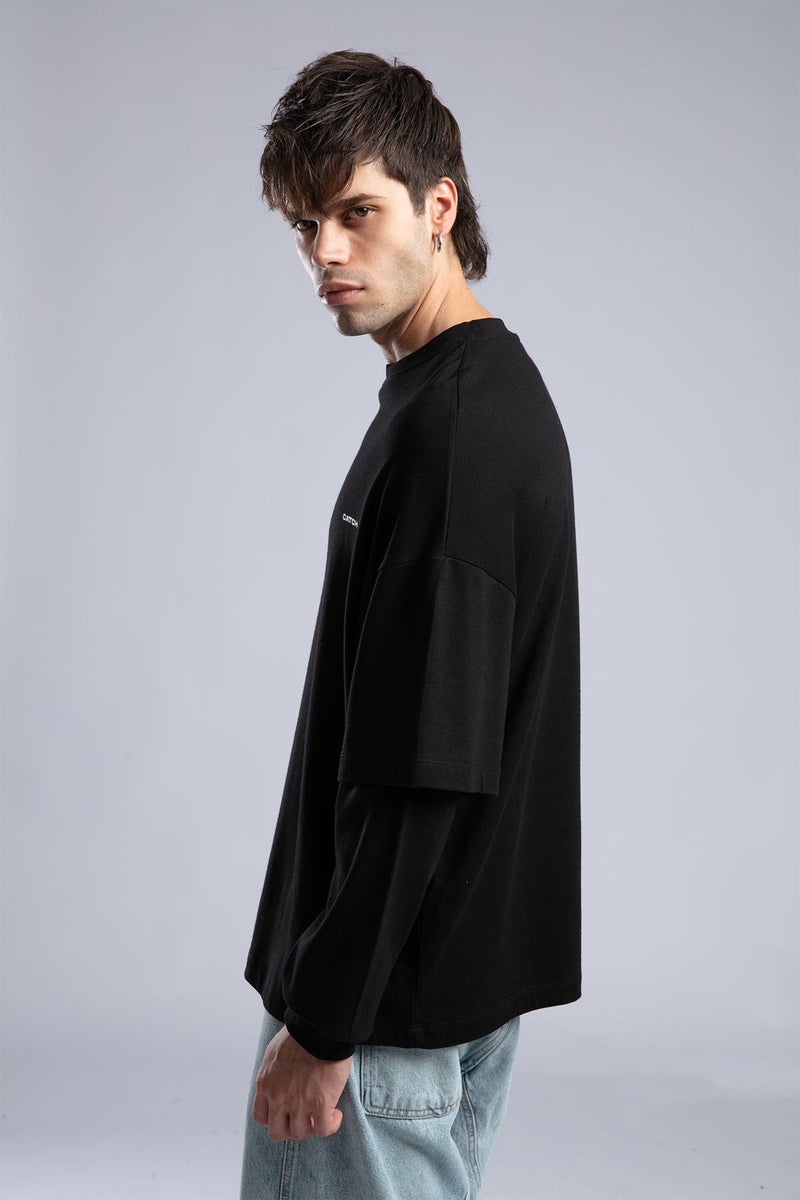 Catch Minimalist Logo Detail Basic Slim Sweatshirt - Image 3