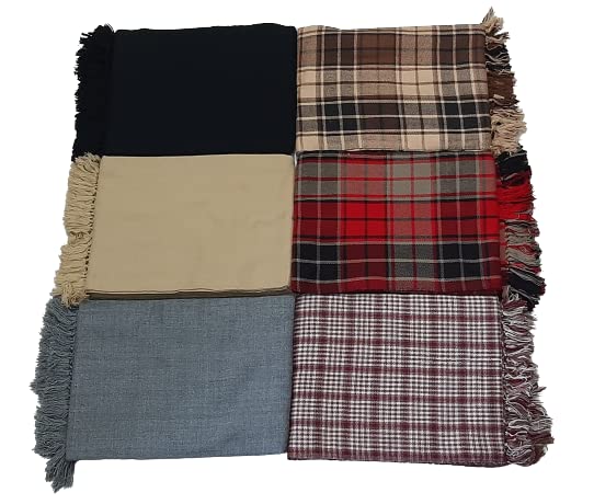 MAMRAJ Men's Pure Woolen Lohi/Shawl (230cm x 115cm) (Plain Grey) - Image 2