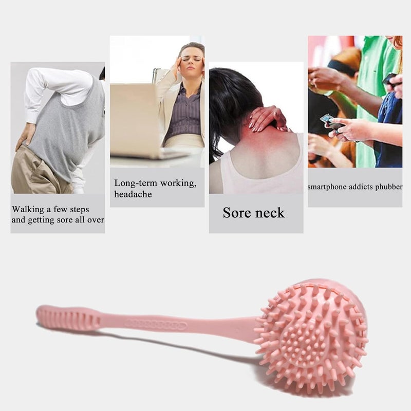 HPWFHPLF Manual Back Massagers 2 Pack Massage Hammer for Shoulder Soreness Relief 15 Inch Long Handheld Plastic Hammer for Whole Body Legs Arms Back in Home Office BluePink - Image 3