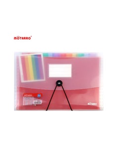 MOTARRO A4 12 Pockets Accordian File Folder Twill Rainbow Organ Bag Paper Bill Receipt Document Organizer School Office Binder  - Image 1