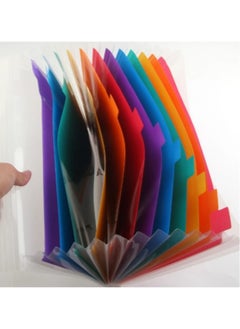 MOTARRO A4 12 Pockets Accordian File Folder Twill Rainbow Organ Bag Paper Bill Receipt Document Organizer School Office Binder  - Image 4