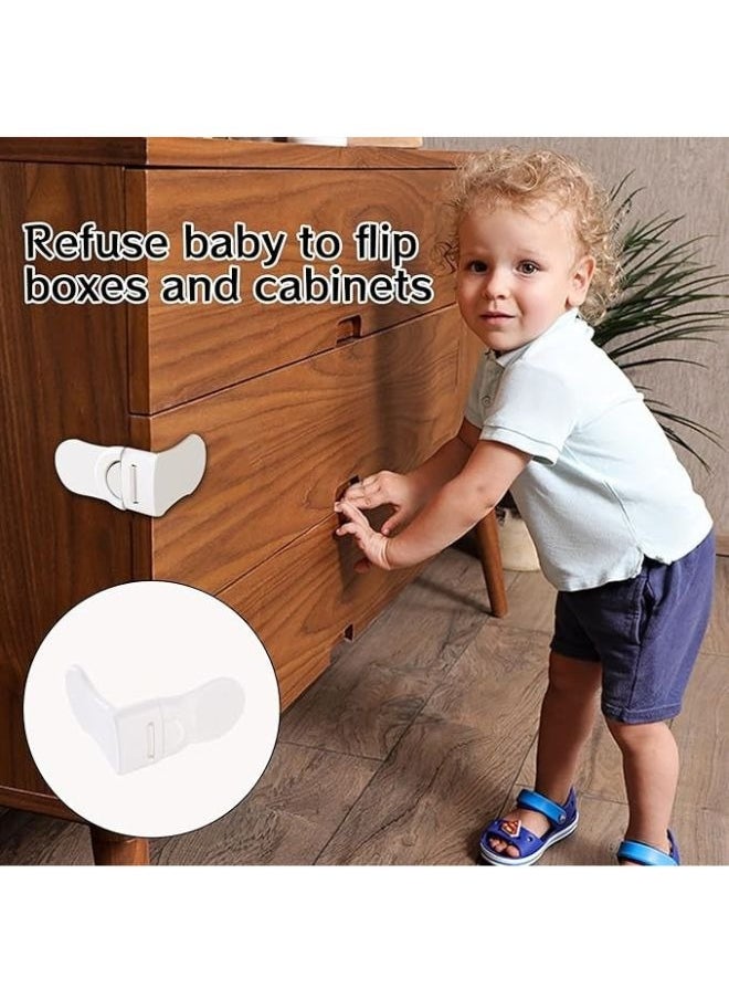 Generic - 2 Pieces Safe Drawer Lock Child Proof Corner Lock Child Safety Locks for Cabinets to Protect Children with Strong Adhesive - Image 1