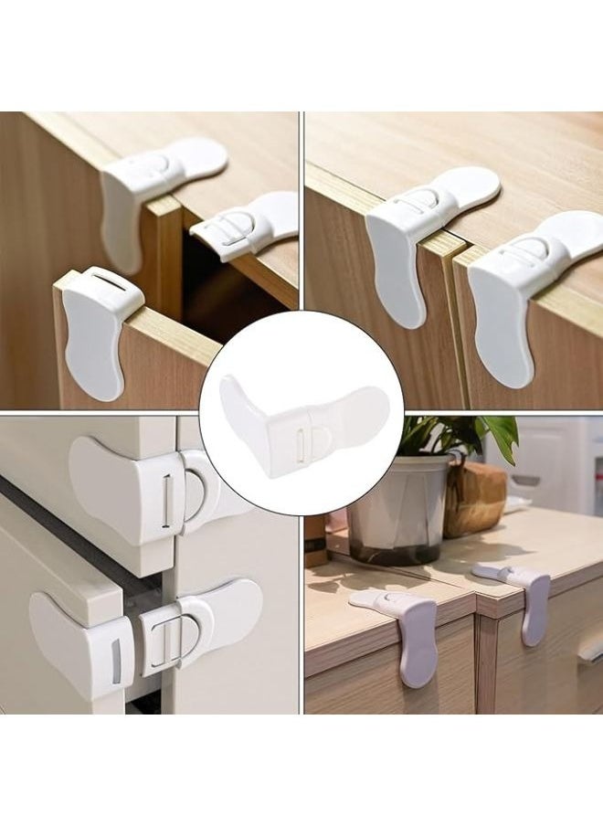 Generic - 2 Pieces Safe Drawer Lock Child Proof Corner Lock Child Safety Locks for Cabinets to Protect Children with Strong Adhesive - Image 1