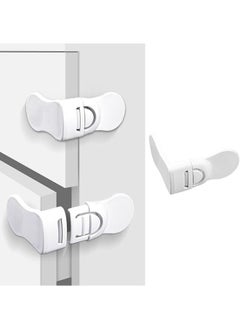 2 Pieces Safe Drawer Lock Child Proof Corner Lock Child Safety Locks for Cabinets to Protect Children with Strong Adhesive