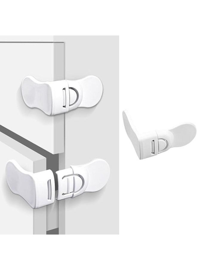 Generic - 2 Pieces Safe Drawer Lock Child Proof Corner Lock Child Safety Locks for Cabinets to Protect Children with Strong Adhesive - Image 1