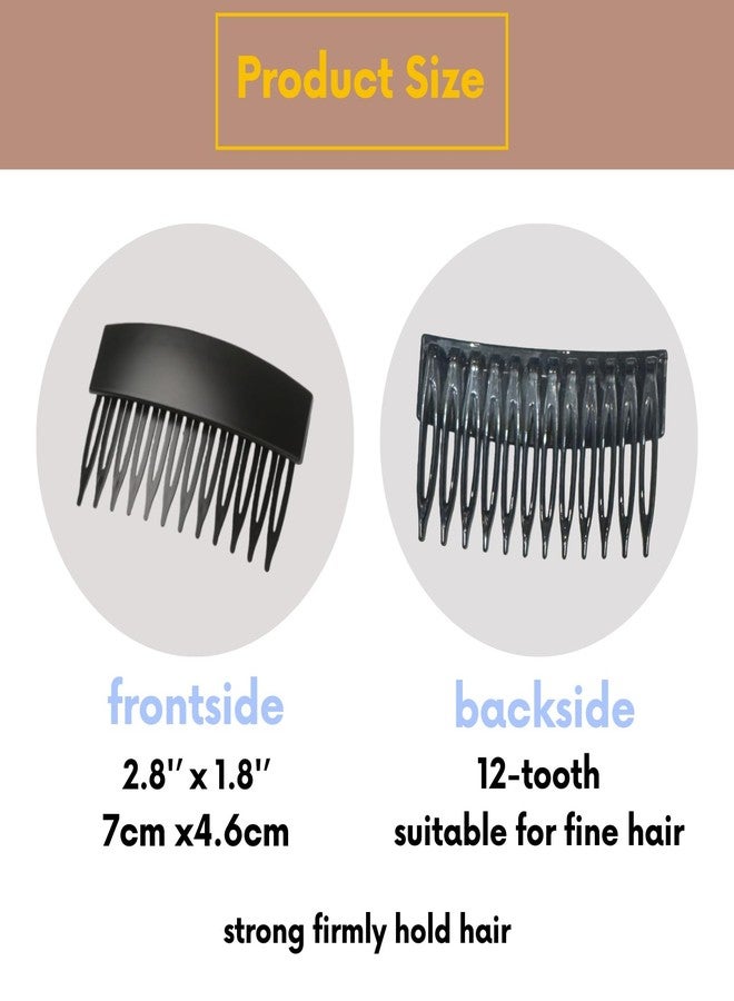 PIDOUDOU 3 Pieces Side Hair Combs for Women Hair, 12 Teeth Strong Hold Decorative Hair Side Combs for Girls Women - Image 4