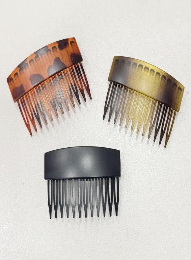 PIDOUDOU 3 Pieces Side Hair Combs for Women Hair, 12 Teeth Strong Hold Decorative Hair Side Combs for Girls Women - Image 2