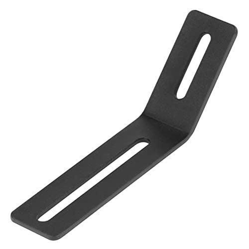 eoere 10 PCS 4" Flush Inside 45 Degree Angle Bracket, Black Adjustable Steel Corner Brace, Slot Hole Fits 1/4" Bolt, Thick 1/8" - Image 1
