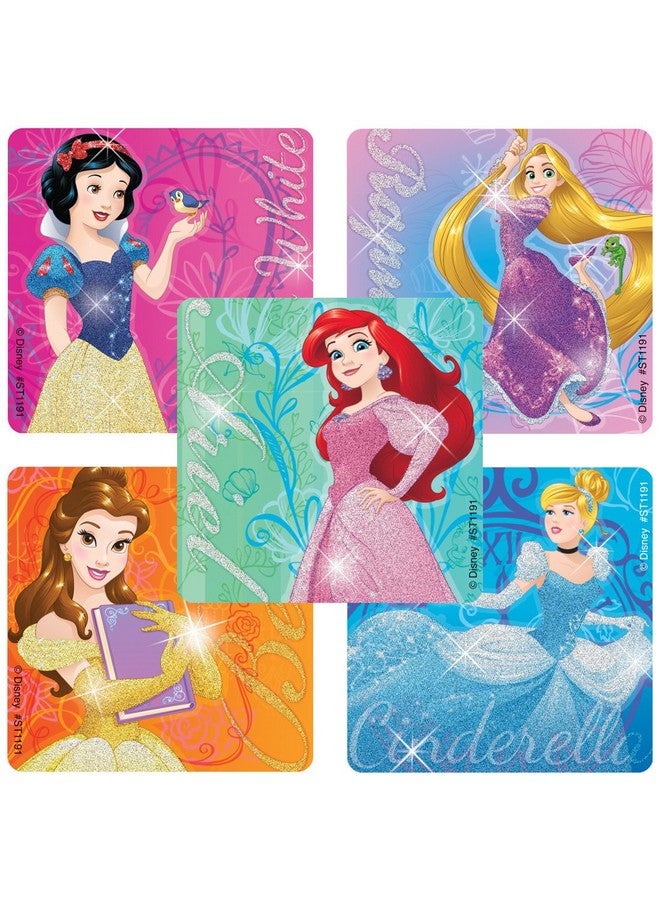 SmileMakers Disney Princess Friendship Glitter Stickers Prizes And Giveaways 50 Per Pack - Image 2