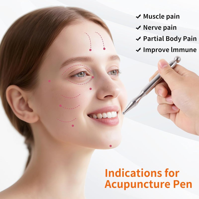 InfiniteRelax Stainless Steel Gua Sha and Acupuncture Pen Trigger Point Massager Tool Deep Tissue Acupuncture for Muscle Tension and Pain Relief Full Body Use Reflexology Tools - Image 4