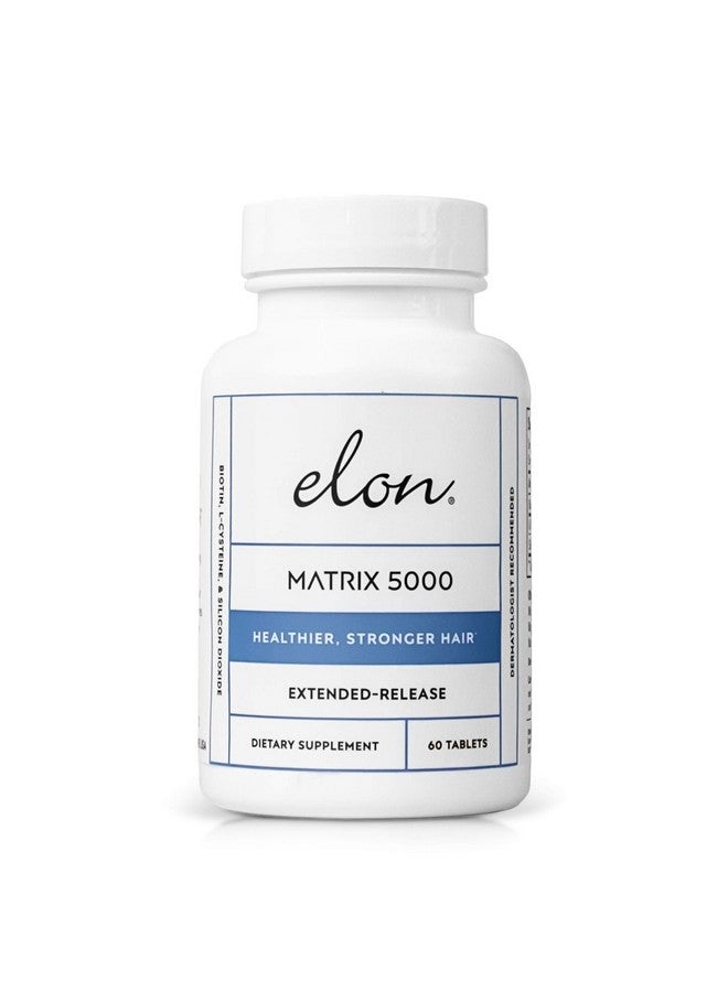 إيلون فيتامينات إيلون ماتريكس 5000 للشعر والأظافر (كمية تكفي 60 يومًا) - فيتامينات البيوتين 5000 ميكروغرام لنمو الشعر مع إطلاق ممتد - يعزز صحة الشعر والأظافر وقوتها - مناسب لجميع أنواع الشعر - Image 1