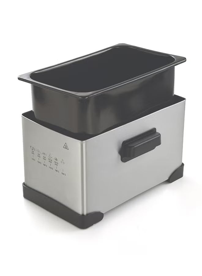 alsiaf 3L 1500W Deep Fryer with Thermostat Heat Control (Silver) - E04200S - Image 2