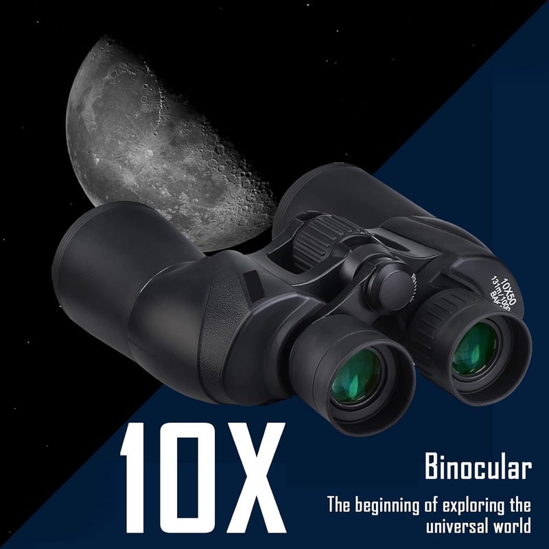 Feelon مناظير لمسافات طويلة، مناظير 10x50 Ultra HD للبالغين عالية القوة مع رؤية واضحة عدسة BAK4 Prism عدسة FMC تركيز سهل مدى بعيد محمولة (ضمان 6 أشهر) - Image 2