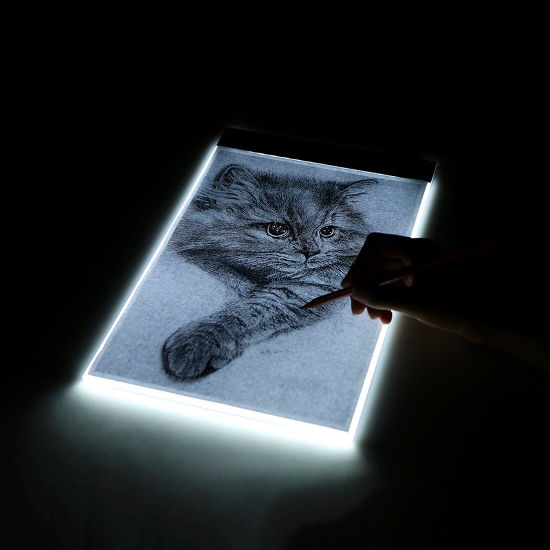 لوحة ضوء فني LED مقاس A4 لرسم وتتبع للمراهقين وفنانين + حامل لوحة رسم أسود واحد - Image 3