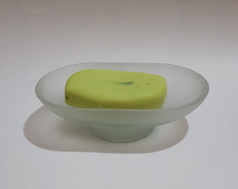 Pure Source India طبق صابون زجاجي من مصدر نقي الهند، 1 قطعة، بيضاوي - Image 3