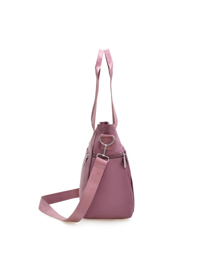 Large Capacity Women's Tote Bag Waterproof OxFord Cloth Work Commuter Multifunctional Lightweight Handbag Crossbody Bag Women-Color:Purple  - Image 3
