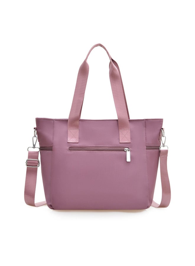 Large Capacity Women's Tote Bag Waterproof OxFord Cloth Work Commuter Multifunctional Lightweight Handbag Crossbody Bag Women-Color:Purple  - Image 4
