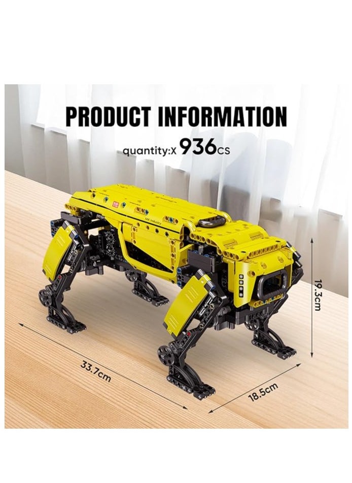 15075 Educational Robot Dog MK Dynamics Building Block Toy , Building Blocks Set to Build(936 Pieces with Motor/APP Remote Control), Gift for Boy & Girls/Adult Collections Enthusiasts