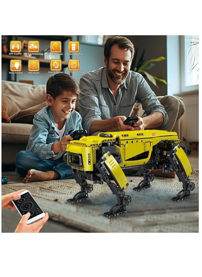 15075 Educational Robot Dog MK Dynamics Building Block Toy , Building Blocks Set to Build(936 Pieces with Motor/APP Remote Control), Gift for Boy & Girls/Adult Collections Enthusiasts