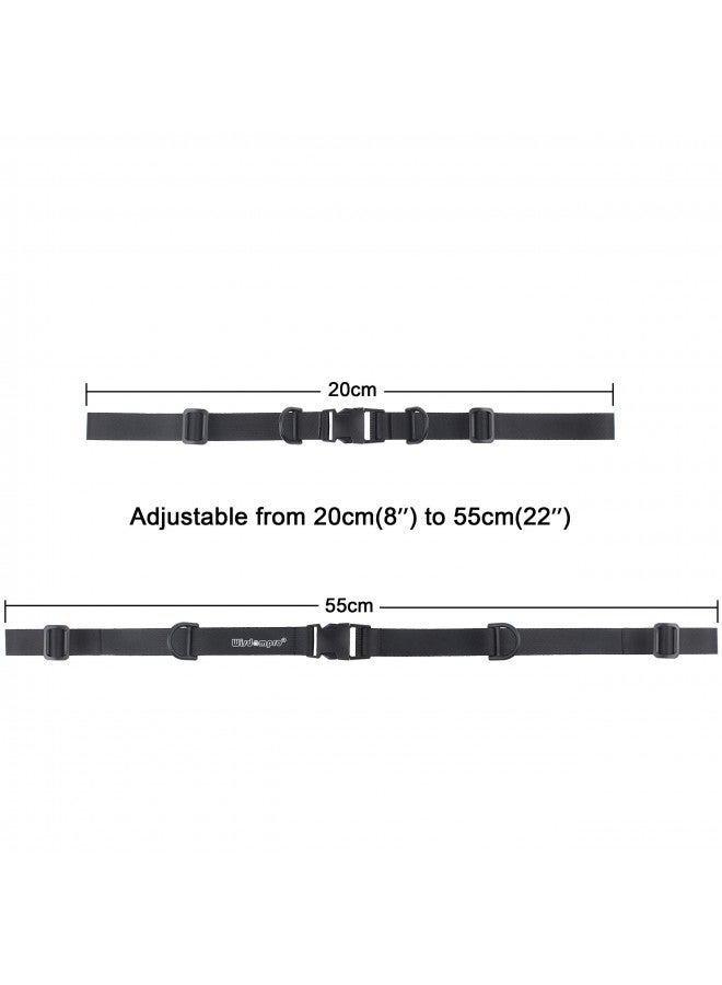 Wisdompro Backpack Chest Strap, Heavy Duty Adjustable Backpack Sternum Strap Chest Belt with Quick Release Buckle for Hiking and Jogging - with Slide Locks (Black) - Image 3