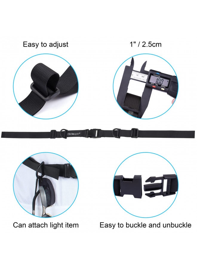 Wisdompro Backpack Chest Strap, Heavy Duty Adjustable Backpack Sternum Strap Chest Belt with Quick Release Buckle for Hiking and Jogging - with Slide Locks (Black) - Image 4