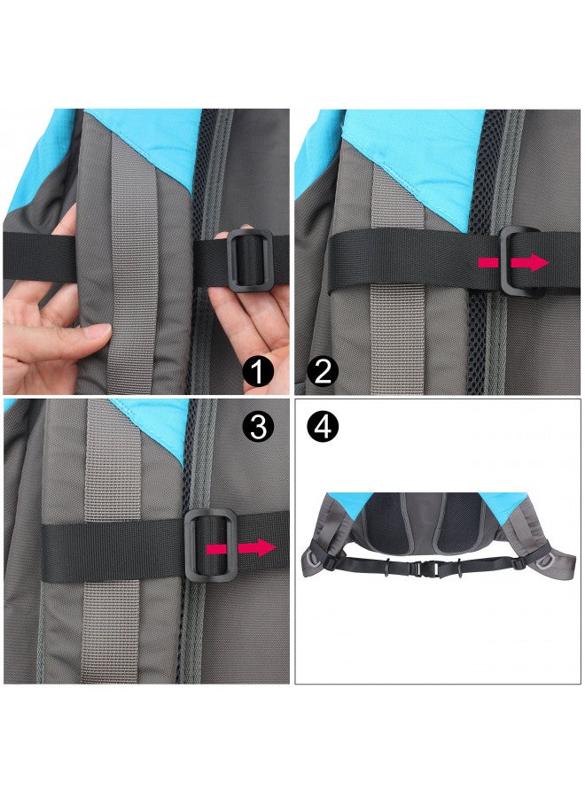 Wisdompro Backpack Chest Strap, Heavy Duty Adjustable Backpack Sternum Strap Chest Belt with Quick Release Buckle for Hiking and Jogging - with Slide Locks (Black) - Image 5