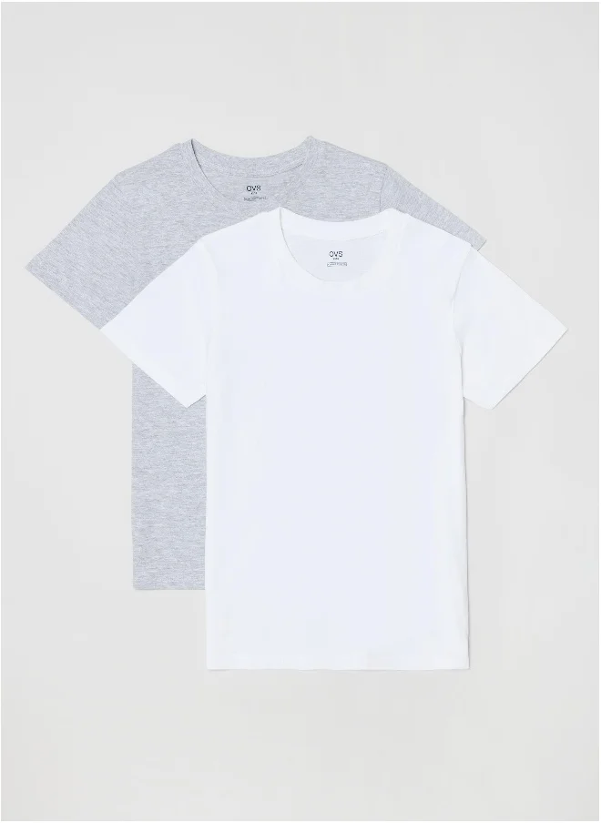Ovs OVS Boys Two-Pack Undershirts With Round Neck