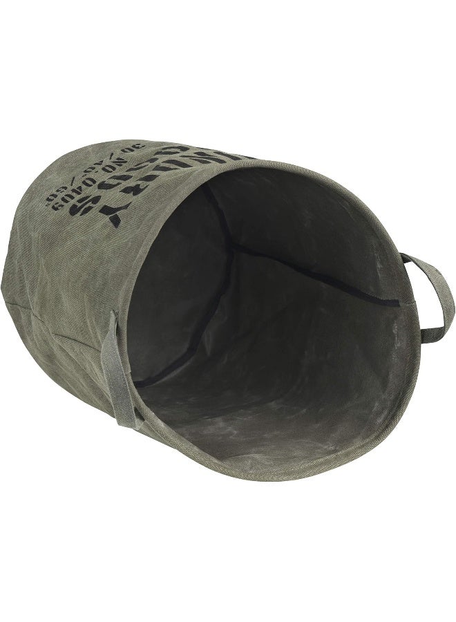 Danya B Danya B . Military Laundry Basket, Foldable Canvas Clothes Hamper and Storage Bin  - Image 3