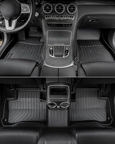 DrCarNow® for Mercedes Benz GLC Floor Mats 2022 2021 2020 2019 2018 2017 2016 (Not Fit GLC Coupe Series), All Weather Custom Fit for Mercedes Benz GLC 300 Floor Mats for Benz GLC 300 Cargo Trunk Liner - Image 3