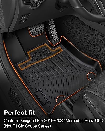 DrCarNow® for Mercedes Benz GLC Floor Mats 2022 2021 2020 2019 2018 2017 2016 (Not Fit GLC Coupe Series), All Weather Custom Fit for Mercedes Benz GLC 300 Floor Mats for Benz GLC 300 Cargo Trunk Liner - Image 4