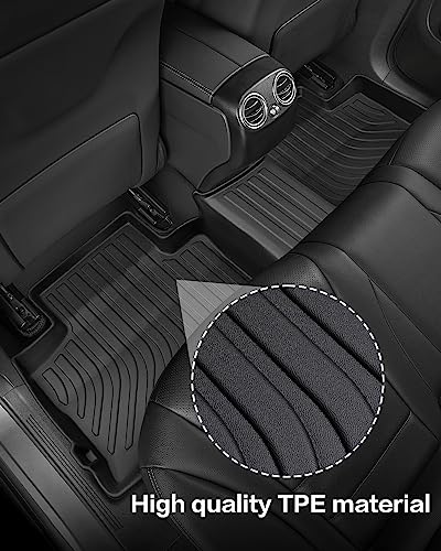 DrCarNow® for Mercedes Benz GLC Floor Mats 2022 2021 2020 2019 2018 2017 2016 (Not Fit GLC Coupe Series), All Weather Custom Fit for Mercedes Benz GLC 300 Floor Mats for Benz GLC 300 Cargo Trunk Liner - Image 5