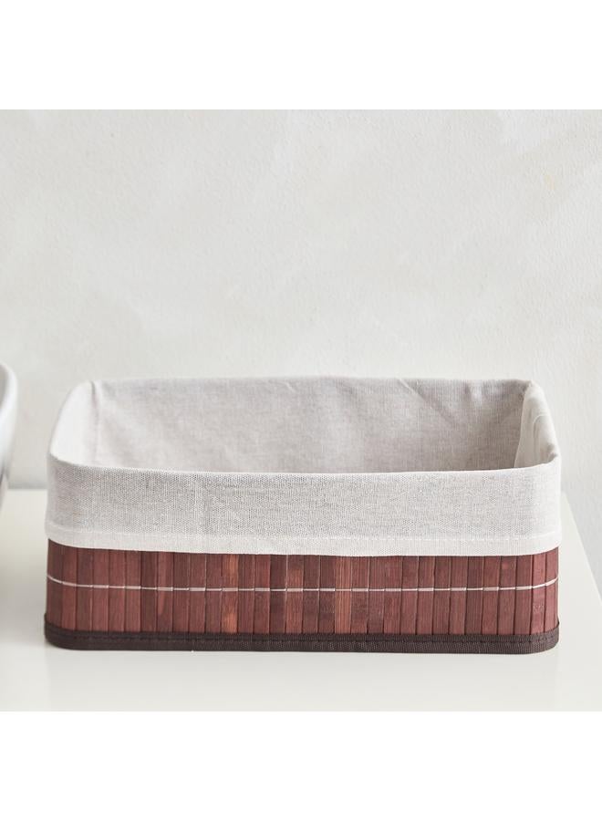 هوم بوكس سلة تخزين كبيرة قابلة للطي من الخيزران - 33x23x12 سم - Image 2