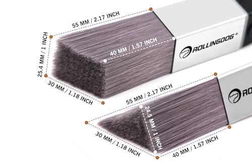 ROLLINGDOG Paint Brush for Trim - Edging Paint Brush 2PC, 1PC Triangular Brush and 1PC Square Trim Brush, Cut in, Edger, Corner, Sash Painting - Image 5