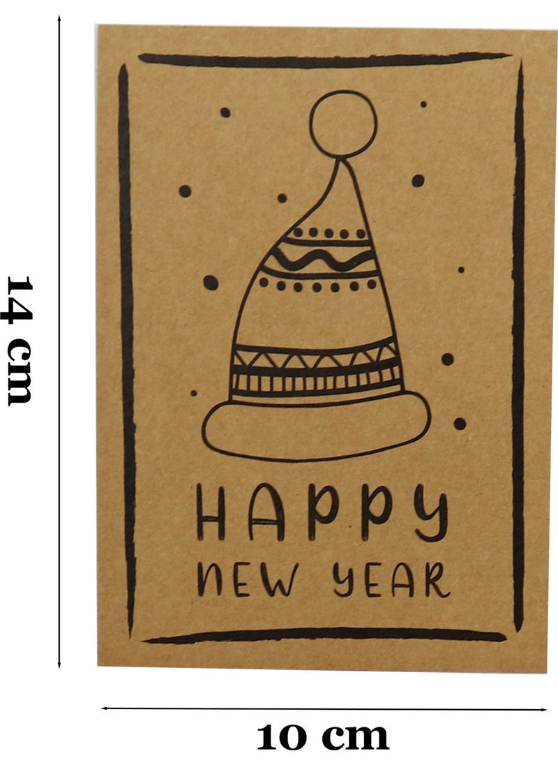 Repro Design 10X14 cm New Year Themed 5 Pieces Greeting Card Model-4 Happy New Year  - Image 5